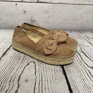 Circus Sam Edelman Shoes Womens 7.5 Cali Espadrille Golden Caramel‎ Bow Slip On